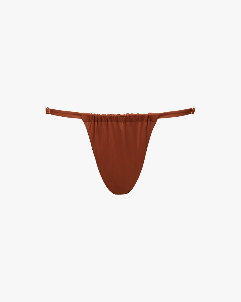 Sznurowane majtki bikini z regulacją marszczeń stylowy design na lato idealne dopasowanie i komfort plażowy niezbędnik.